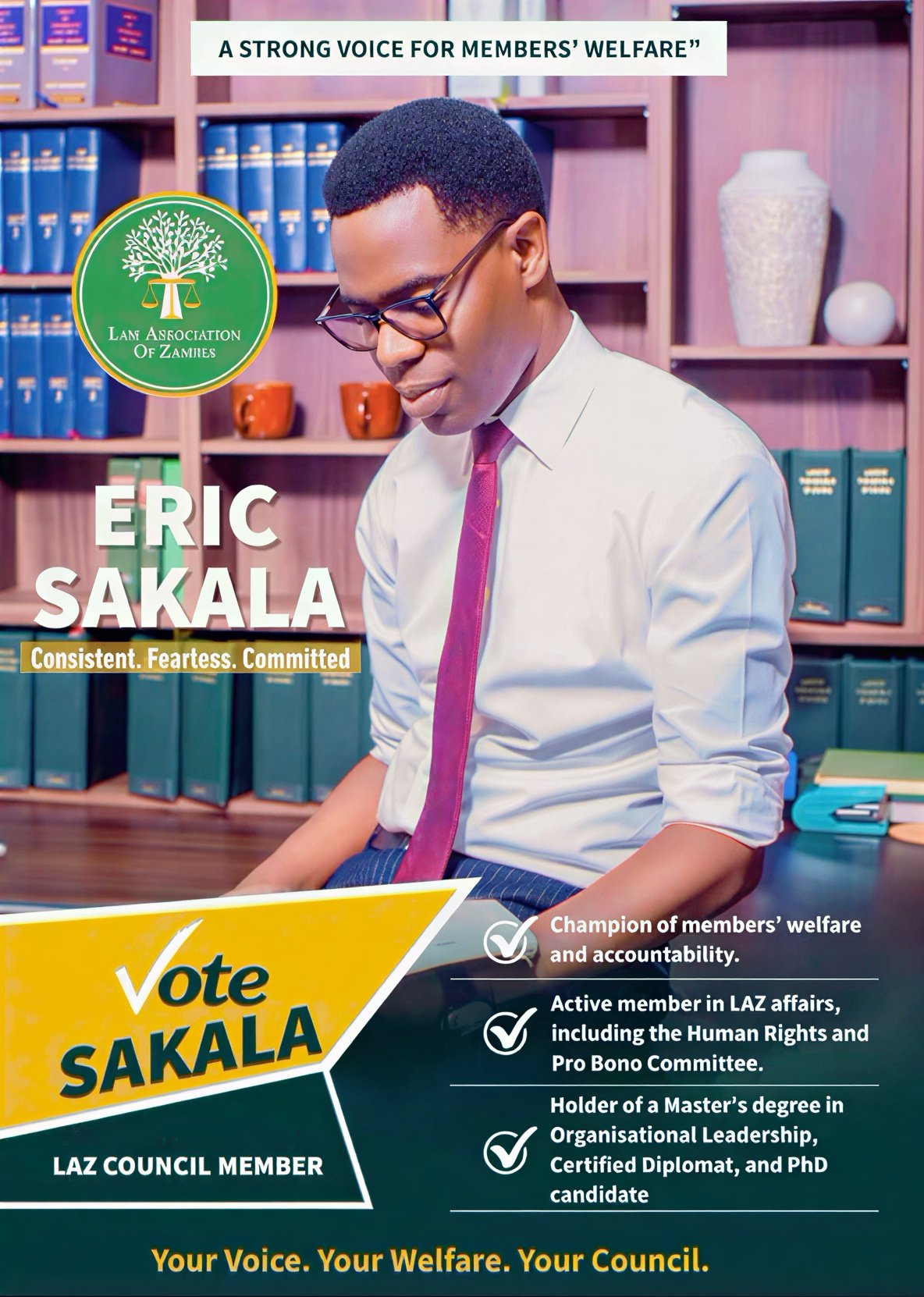 Counsel Eric Sakala Campaign Poster